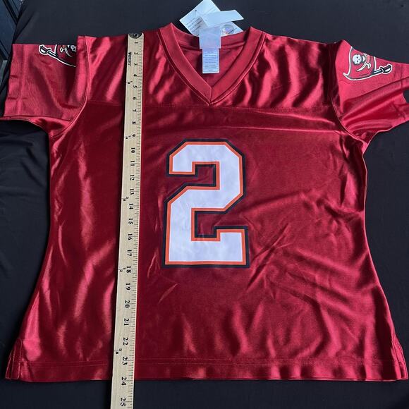 Tampa Bay Buccaneers Jersey Womens Medium Red NFL Football Simms #2 V Neck - Picture 8 of 8